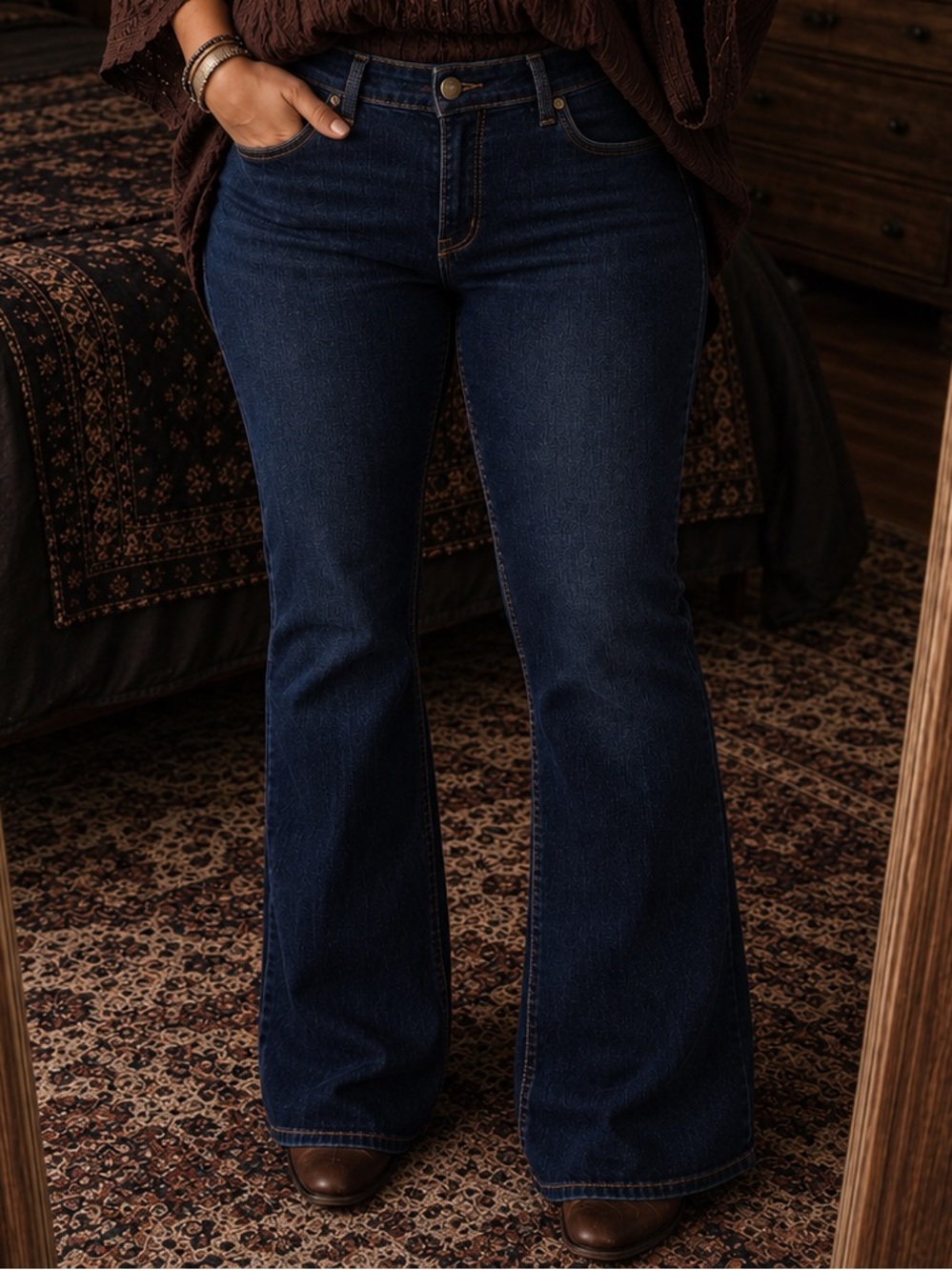 Levi Strauss Signature Women's Blue Jeans Modern Boot Cut Size 14/32